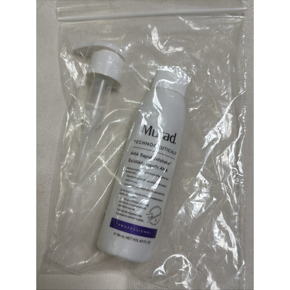 Authentic Murad AHA Rapid Exfoliator 4oz PRO Professional Technoceuticals W/pump